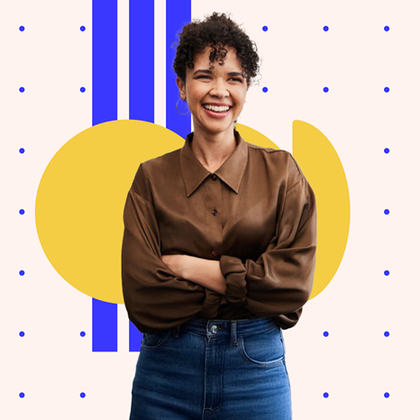 Hero image with a Lady